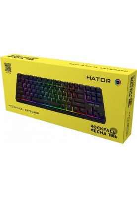 Клавіатура Hator Rockfall 2 Mecha TKL Orange USB Black (HTK-520)