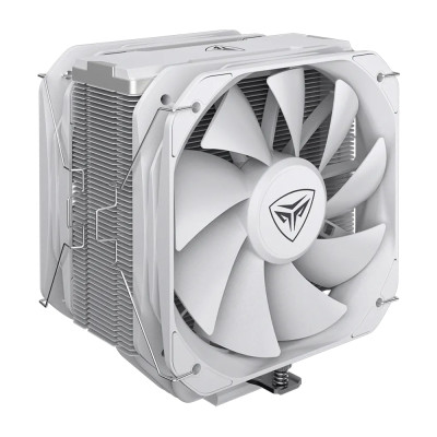 Кулер для процесора PcCooler K4 Plus, White, алюміній/мідь, 2x130 мм, для Intel 1700/1200/115x, AMD AM5/AM4, висота 156 мм, до 240 Вт