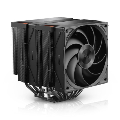 Кулер для процесора PcCooler RZ620, Black, алюміній/мідь, 2x120 мм, для Intel 1700/1200/115x, AMD AM5/AM4, висота 158 мм, до 270 Вт