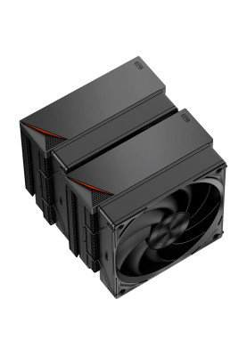 Кулер для процесора PcCooler RZ620, Black, алюміній/мідь, 2x120 мм, для Intel 1700/1200/115x, AMD AM5/AM4, висота 158 мм, до 270 Вт