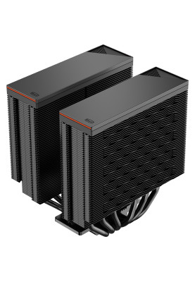 Кулер для процесора PcCooler RZ620, Black, алюміній/мідь, 2x120 мм, для Intel 1700/1200/115x, AMD AM5/AM4, висота 158 мм, до 270 Вт