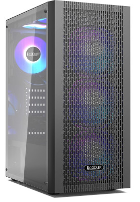 Корпус PcCooler MA100 MESH, Black, Mid Tower, без БЖ, для ATX / Micro ATX / Mini ITX, 1xUSB 3.0 / 2xUSB 2.0, макс. CPU - 160 мм / GPU - 310 мм, 3x120 мм ARGB, бічна панель із загартованого скла