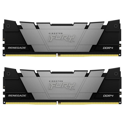 Пам'ять 8Gb x 2 (16Gb Kit) DDR4, 3200 MHz, Kingston Fury Renegade, Black, 16-18-18, 1.35V, з радіатором (KF432C16RB2K2/16)