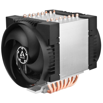 Кулер для процесора Arctic Freezer 4U-M, Black, алюміній/мідь, 2x120 мм, 400 - 2300 об/хв PWM, для Intel LGA4189/LGA4677, для AMD TR4/SP3/TRX4/WRX8/SP6/sTR5, до 350 Вт TDP (ACFRE00133A)