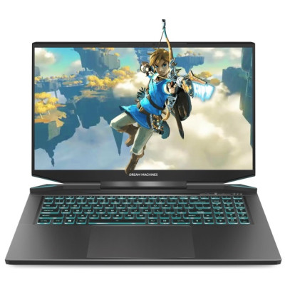 Ноутбук 17" Dream Machines RG3050Ti-17 (RG3050TI-17UA46) Black 17.3" FullHD 1920x1080 матовий 144Hz, Intel Core i7-12700H 2.3-4.7ГГц, RAM 16GB DDR4, SSD 500GB, nVidia GeForce RTX 3050 Ti 4GB, DOS, підсвічування клавіатури