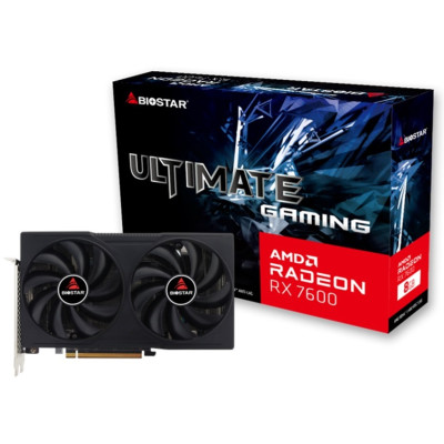 Відеокарта Radeon RX 7600, Biostar, 8Gb GDDR6, 128-bit, HDMI/3xDP, 2655/18000 MHz, 8-pin (VA7606RM81)