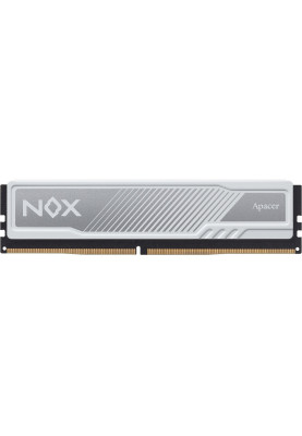 Пам'ять 8Gb DDR4, 3200 MHz, Apacer Nox, White, 16-18-18-38, 1.35V, з радіатором (AH4U08G32C28YMWAA-1)