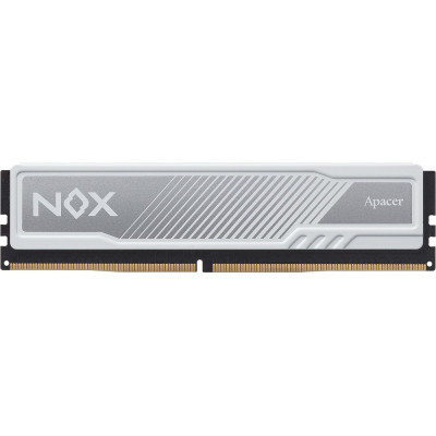 Пам'ять 8Gb DDR4, 3200 MHz, Apacer Nox, White, 16-18-18-38, 1.35V, з радіатором (AH4U08G32C28YMWAA-1)