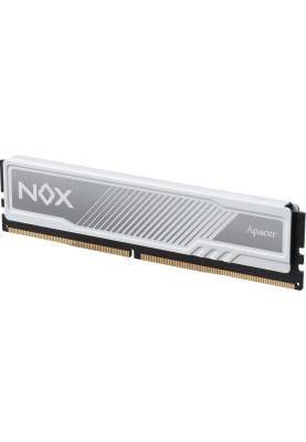 Пам'ять 8Gb DDR4, 3200 MHz, Apacer Nox, White, 16-18-18-38, 1.35V, з радіатором (AH4U08G32C28YMWAA-1)
