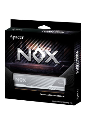 Пам'ять 8Gb DDR4, 3200 MHz, Apacer Nox, White, 16-18-18-38, 1.35V, з радіатором (AH4U08G32C28YMWAA-1)