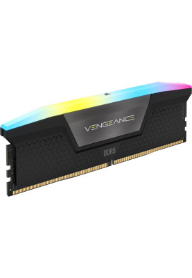 Пам'ять 24Gb x 2 (48Gb Kit) DDR5, 6000 MHz, Corsair Vengeance RGB, Black, 36-44-44-96, 1.4V, з радіатором (CMH48GX5M2E6000C36)