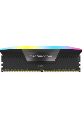 Пам'ять 24Gb x 2 (48Gb Kit) DDR5, 6000 MHz, Corsair Vengeance RGB, Black, 36-44-44-96, 1.4V, з радіатором (CMH48GX5M2E6000C36)