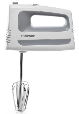 Міксер із чашею Eisen HHM-403, White/Grey, 400W, 5 швидкостей, чаша 3л з нерж сталі БЕЗ обертання, вінчики та гаки для тіста