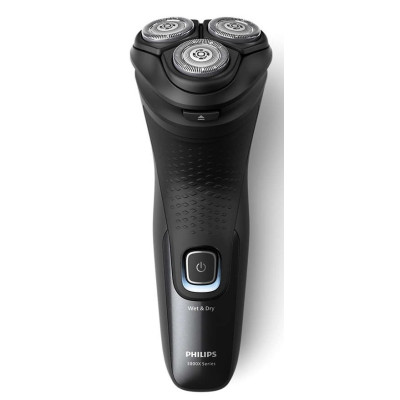 Електробритва Philips X3051/00, Black, роторна, сухе та вологе гоління, 3 головки, чистка під струменем води, леза PowerCut, гнучкі головки 4D, 27 самозаточувальних лез, дисплей, тример, індикатор заряду, акумулятор (45хв)/мережа