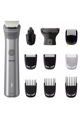 Тример Philips MG5930/15, Silver, для бороди, тіла та голови, 11 насадок, 0.5-16мм, живлення акумулятор(120хв) / мережа, індикатор зарядки, водонепроникний, в комплекті м'який футляр