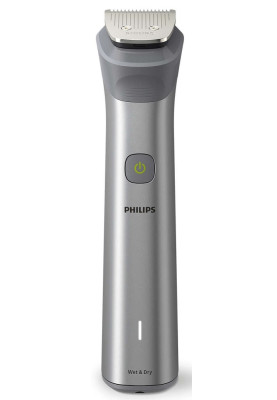 Тример Philips MG5930/15, Silver, для бороди, тіла та голови, 11 насадок, 0.5-16мм, живлення акумулятор(120хв) / мережа, індикатор зарядки, водонепроникний, в комплекті м'який футляр