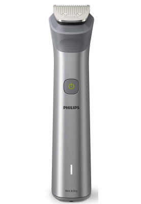 Тример Philips MG5940/15, Silver, для бороди, тіла та голови, 12 насадок, 0.5-16мм, живлення акумулятор(120хв) / мережа, індикатор зарядки, водонепроникний, в комплекті м'який футляр