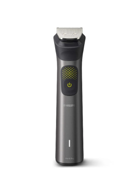 Тример Philips MG9530/15, Grey, для бороди, носа, тіла та голови, 13 насадок, тример OneBlade, 27 налаштувань 0.2-20мм, живлення акумулятор(120хв) / мережа, індикатор зарядки, вологе очищення, в комплекті великий футляр на блискавці