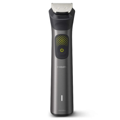 Тример Philips MG9530/15, Grey, для бороди, носа, тіла та голови, 13 насадок, тример OneBlade, 27 налаштувань 0.2-20мм, живлення акумулятор(120хв) / мережа, індикатор зарядки, вологе очищення, в комплекті великий футляр на блискавці
