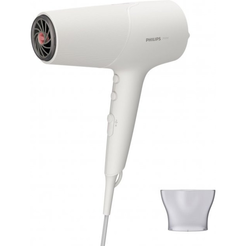 Фен Philips BHD501/00, White, 2100W, 2 швидкостей, 3 режими, подвійна іонізація, концентратор, технологія ThermoShield, DC двигун
