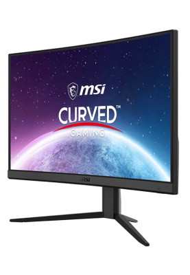 Монітор вигнутий 23.6" MSI G24C4 E2, Black, WLED, VA, 1920x1080 (16:9), 1 мс, 180 Гц, 250 кд/м², 3000:1, 1500R, 178°/178°, DP/2xHDMI, VESA 100x100 мм, Adaptive Sync