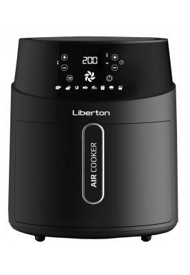 Мультипіч Liberton LAF-3200, Black, 1300W, 4.5л, 8 програм, керування сенсорне, таймер, автовідключення, антипригарне покриття чаші, 80-200 ˚C, тримач для тостів, щипці для іжі, щітка для олії