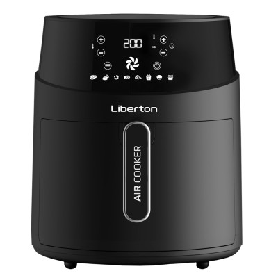 Мультипіч Liberton LAF-3200, Black, 1300W, 4.5л, 8 програм, керування сенсорне, таймер, автовідключення, антипригарне покриття чаші, 80-200 ˚C, тримач для тостів, щипці для іжі, щітка для олії