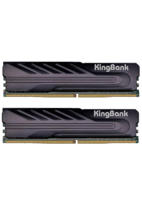 Пам'ять 8Gb x 2 (16Gb Kit) DDR4, 3600 MHz, KingBank, Silver, 18-22-22-42, 1.35V, з радіатором (KB3600H8X2)