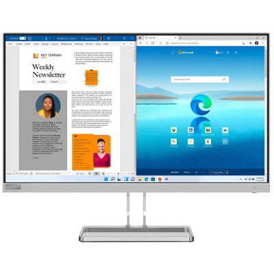 Монітор 27" Lenovo L27i-40, Grey, IPS, 1920x1080 (16:9), 4 мс, 100 Гц, 300 кд/м², 1300:1, 178°/178°, VGA/2xHDMI, VESA 100x100 мм, FreeSync (67ABKAC4UA)