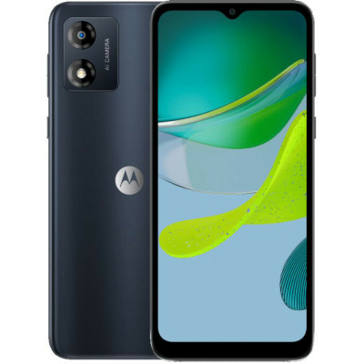 Смартфон Motorola E13, Cosmic Black, 2 Nano-SIM, 6.5" (1600х720) IPS, Unisoc Tiger T606 (8x1.6GHz), RAM 8Gb, ROM 128Gb, MicroSD (до 512 ГБ), GPS, Wi-Fi, BT, LTE, 2 Cam, Li-Ion 5000mAh, Android 13