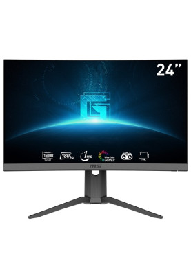 Монітор вигнутий 23.8" MSI G24C6P E2, Black, WLED, VA, 1920x1080 (16:9), 1 мс, 180 Гц, 250 кд/м², 3000:1, 1500R, 178°/178°, 2xHDMI/DP, VESA 100x100 мм, Adaptive Sync