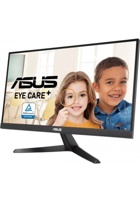 Монітор 21.45" Asus VY229HE, Black, LED, IPS, 1920x1080 (16:9), 1 мс, 75 Гц, 250 кд/м², 1000:1, 178°/178°, VGA/HDMI, VESA 100x100 мм, FreeSync
