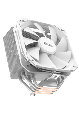 Кулер для процесора PcCooler PALADIN 400, White, алюміній/мідь, 1x130 мм, для Intel 1700/1200/115x, AMD AM5/AM4, до 200 Вт, висота 157 мм
