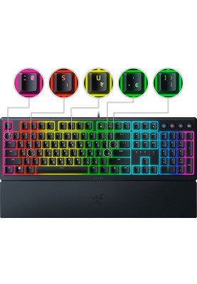 Клавіатура Razer Ornata V3 RGB Mecha-Membrane USB UKR Black, підсвічування RGB, кабель 2.1м (RZ03-RZ03-04462100-R371)