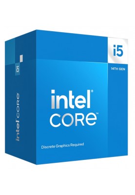 Процесор Intel Core i5 (LGA1700) i5-14400F, Box, 10x2.5 GHz (Turbo Boost 4.7 GHz, 16 потоків), L3 20Mb Smart Cache, Raptor Lake, 7 nm, TDP 65 Вт (BX8071514400F)