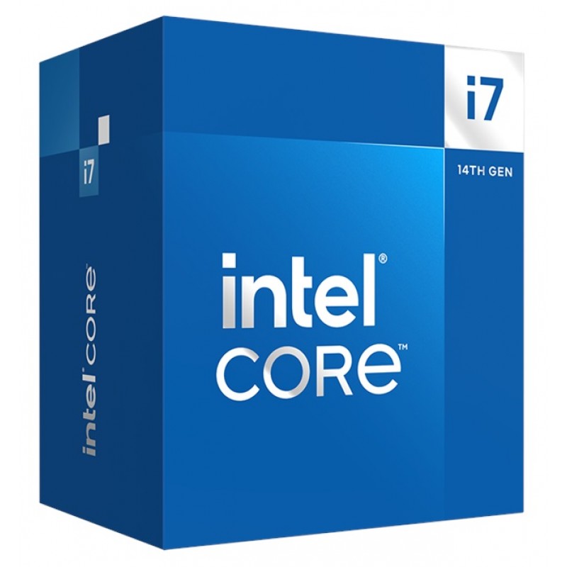 Процесор Intel Core i7 (LGA1700) i7-14700, Box, 20x2.1 GHz (Turbo Boost 5.4 GHz, 28 потоків), UHD Graphics 770, L3 33Mb Smart Cache, Raptor Lake, 7 nm, TDP 65 Вт (BX8071514700)