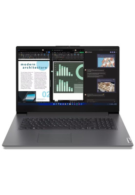 Ноутбук 17" Lenovo V17 G4 IRU (83A2001RRA) Iron Grey 17.3", матовий LED Full HD 1920x1080, Intel Core i3-1315U 3.3-4.5GHz, RAM 16Gb, SSD 256Gb, Intel UHD Graphics, DOS