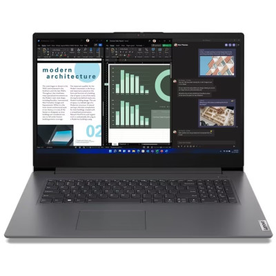 Ноутбук 17" Lenovo V17 G4 IRU (83A2001RRA) Iron Grey 17.3", матовий LED Full HD 1920x1080, Intel Core i3-1315U 3.3-4.5GHz, RAM 16Gb, SSD 256Gb, Intel UHD Graphics, DOS