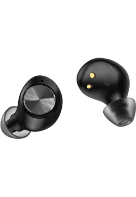 Навушники бездротові Hator Hyperpunk Truetones HD, Black, Bluetooth, мікрофон, динаміки 6 мм, 40 mAh + 300 mAh кейс, IPX4 (HTA-415)
