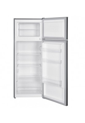 Холодильник Edler ED-285DIX, Inox, двокамерний, з верхньою мор. камерою, загальний об'єм 209L, корисний об'єм 169L/40L, механічне керування, A+, 143x55x55см