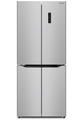 Холодильник Side by side Edler ED-405MD, Inox, No frost, 4 двері, загальний об'єм 419L, корисний об'єм 229L/180L, інвертор, дисплей, електронне керування, LED освітлення, режим "відпустка", А+, 181.8x75.3x65.8см