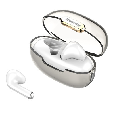 Навушники бездротові ColorWay Earbuds TWS 2, White, Bluetooth 5.3, мікрофон, динаміки 13 мм, сенсорне керування, кейс для зарядки, 30 mAh / 300 mAh, Type-C (CW-TWS2WT)