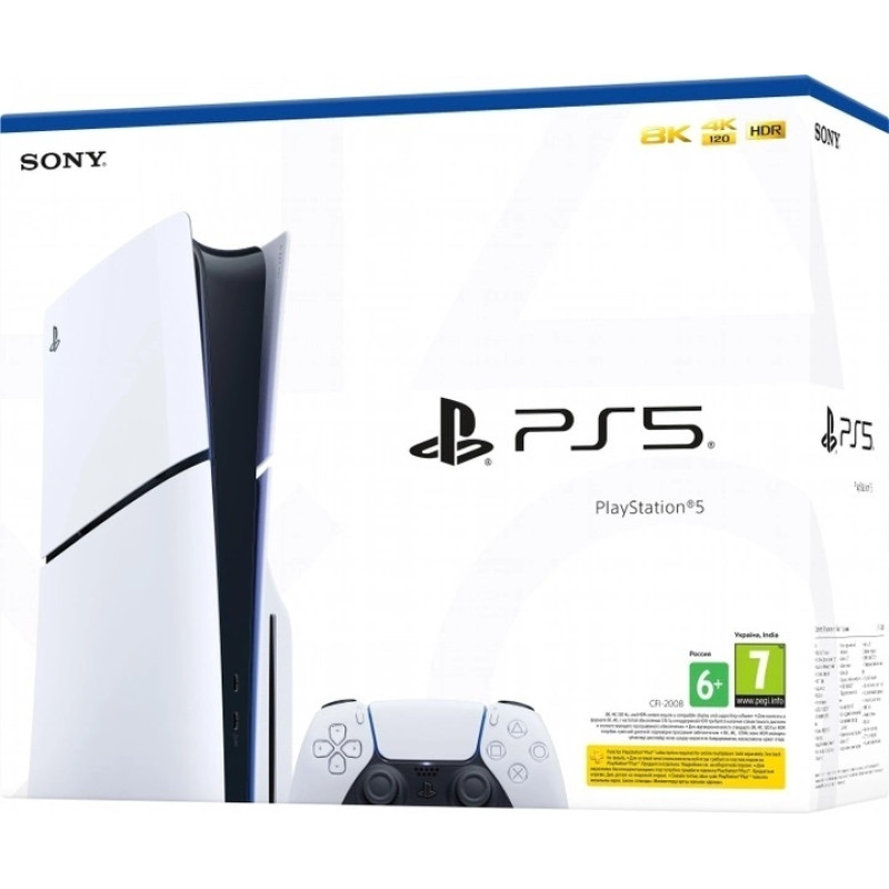 Ігрова приставка Sony PlayStation 5 Slim, White, з Blu-ray приводом (CFI-2008)