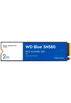Твердотільний накопичувач SSD 2Tb, Western Digital Blue SN580, PCI-E 4.0 x4, M.2 2280, 3D TLC, 4150/4150 МБ/с (WDS200T3B0E)