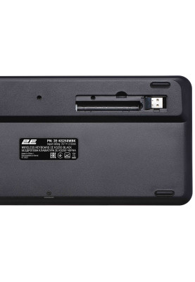 Клавіатура бездротова 2E KS250, Black, Bluetooth / USB 2.4GHz, до 10 м, 2xAAA (2E-KS250WBK_UA)