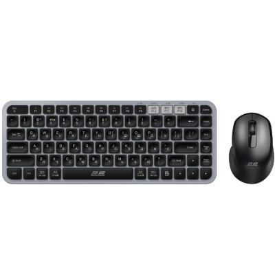Комплект бездротовий 2E MK430, Black, Bluetooth / USB 2.4GHz, до 10 м, 1600 dpi, 1xAA/1xAAA (2E-MK430WBGR_UA)