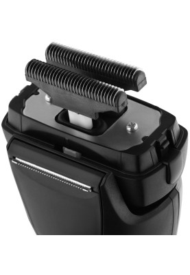 Електробритва Ardesto SHR-B8WDR, Black, сіткова, сухе/вологе гоління, LCD дисплей, технологія Direct Drive, водостійкість IPX7, щітка для очищення, захисна кришка, час роботи 70хв