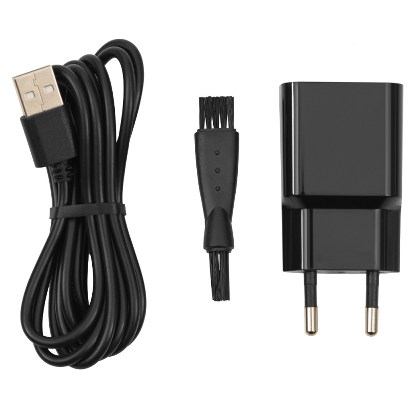 Електробритва Ardesto SHRR-B8WDR, Black, роторна, сухе/вологе гоління, 3 головки, LCD дисплей, технологія Direct Drive, самозагострючі леза, водостійкість IPX5, щітка для очищення, захисна кришка, час роботи 180хв