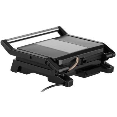 Електрогриль Ardesto GH-1800MB, Black/Silver, 1800W, механічне керування, антипригарне покриття, знімний лоток для збирання олії, регулювання температури, можливість приготування в відкритому положенні