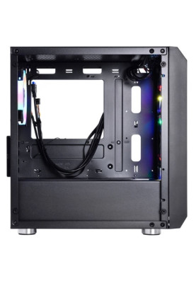 Корпус Qube NEPTUNE mini Black, без БЖ, Mini Tower, Mini ITX, microATX, 1хUSB 3.0, 2хUSB 2.0, 2x160 мм ARGB LED, 1x120 мм ARGB LED, 420x210x350 мм, 3 кг (QB08N_FCNU3)